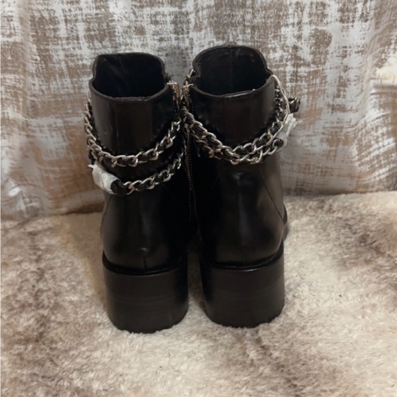 Zara leather chain lace up booties - Picture 7 of 7
